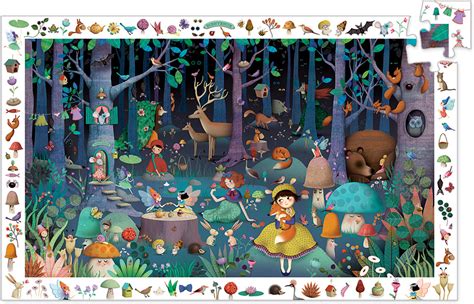 Enchanted Forest Observation 100 Piece Puzzle Djeco