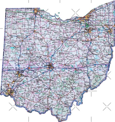 Road Map Of Ohio Navigating The Buckeye State World Map Colored