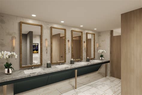 Hospitality Sheraton Universal Hotel — Atwater Office Bathroom Design Public Restroom