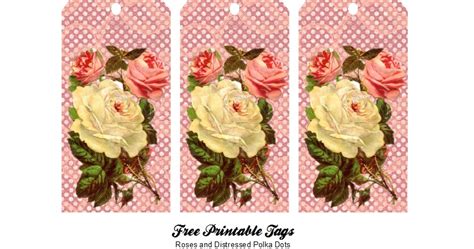 Sweetly Scrapped Free Printable Tags Vintage Roses And Distressed