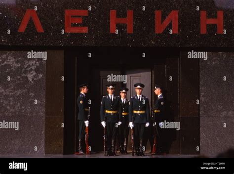 Changing Guard At Lenins Tomb Red Square Moscow 20th Century Artist