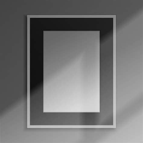 Marco Realista Marco En Blanco 3d Con Efecto De Superposición De Sombra