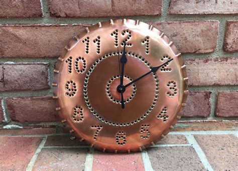 Copper Clock Rustic Classic Design 10 Inch Metal By West