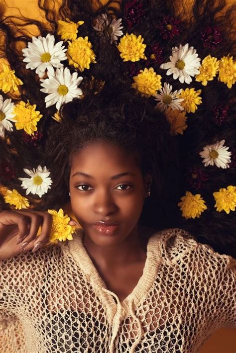 Pin By Rhy🤪 On Beautiful Black Women Creative Photoshoot Ideas Flower Photoshoot Spring
