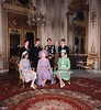 Members of the royal family at Buckingham Palace, Viscount Lindley ...