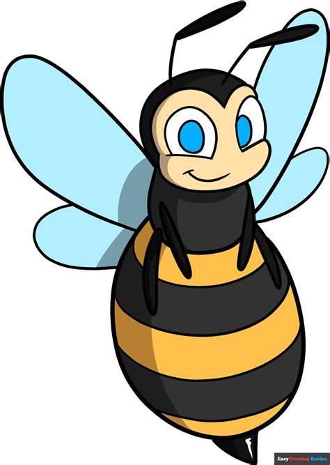 How To Draw An Easy Bee Really Easy Drawing Tutorial