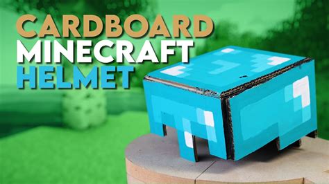 Making A Cardboard Diamond Minecraft Helmet Youtube