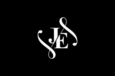 Je Monogram Logo Design V6 By Vectorseller Thehungryjpeg