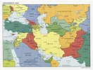 Southwest Asia Map Political | Cities And Towns Map