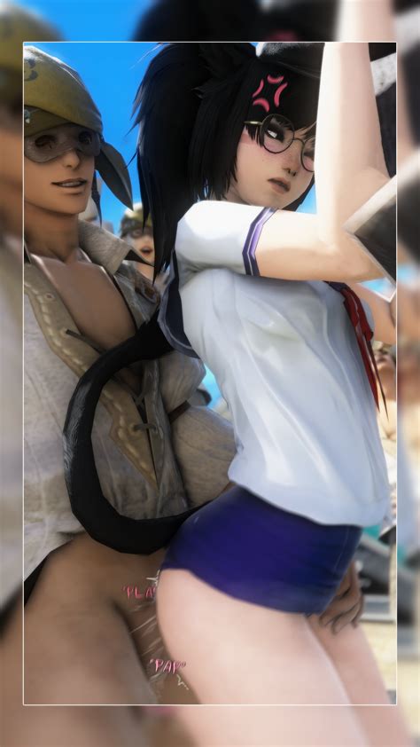 Rule 34 Female Final Fantasy Final Fantasy Xiv Gpose Ffxiv Male Miqo Te Outside Sex From