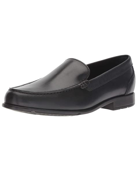 rockport leather classic lite venetian slip on loafer black 12 m for men lyst