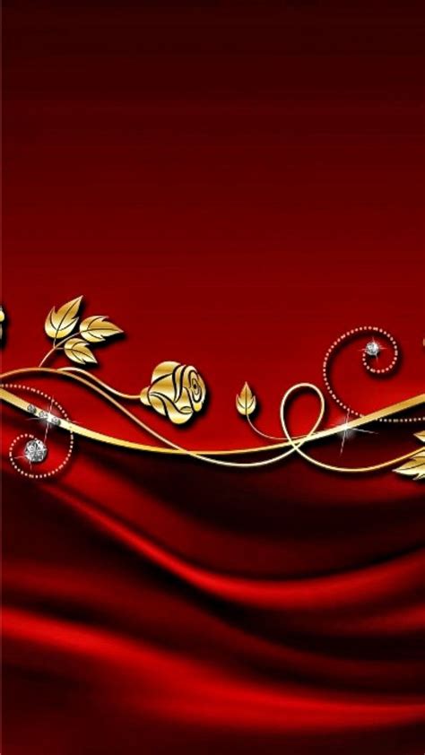Wallpaperby Artist Unknown Red And Gold Wallpaper Gold