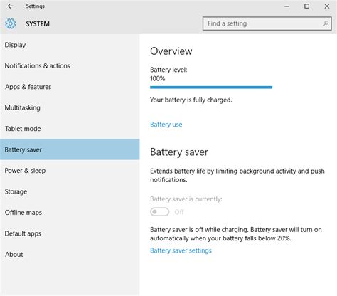 How To Enable Or Disable Windows 10 Battery Saver Mode