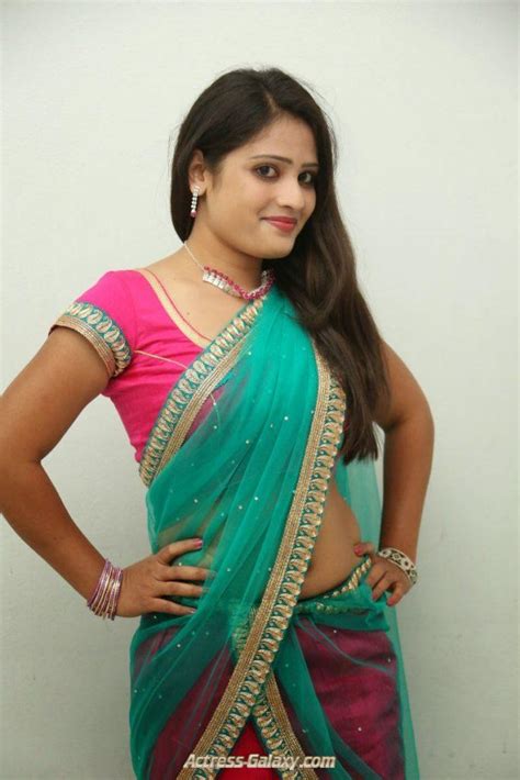 Anusha Parada Hot Photos In Saree Side View Actress Galaxy