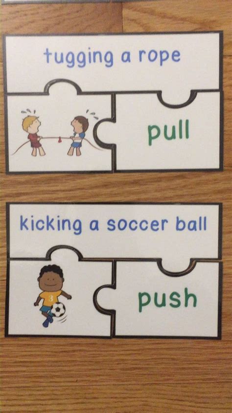 Push Examples Kinder FORCE And MOTION Push And Pull Science Posters