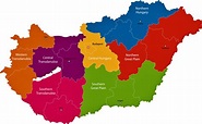 Hungary Map of Regions and Provinces - OrangeSmile.com