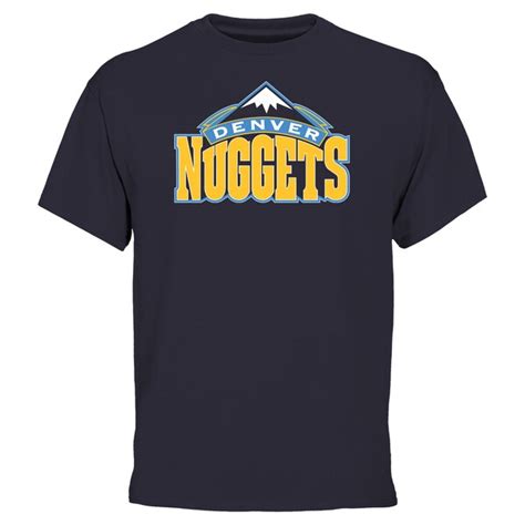Mens Denver Nuggets Navy Primary Logo T Shirt Nba Store
