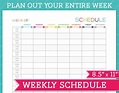 Weekly Schedule Template Printable – printable schedule template