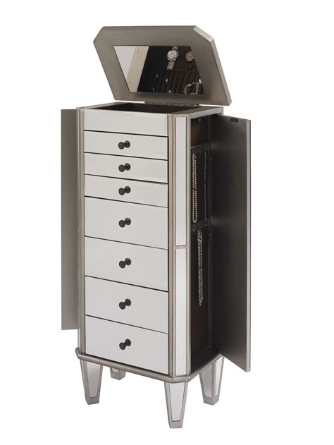 0% intro apr for 18 months on qualifying balance transfers. L Powell Mirrored Jewelry Armoire with "Silver" Wood