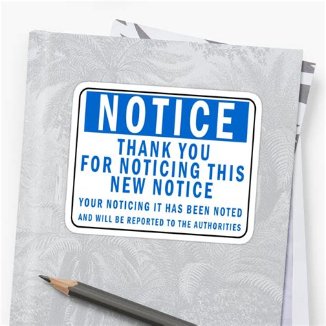 Funny Notice Stickers By Rott515 Redbubble