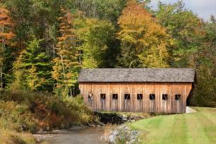 Covered Bridge In Vermont During Autumn Photograph By