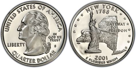 Images Of Washington 50 States Quarters 2001 S 25c New York Silver