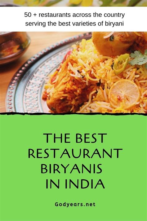 The Best Restaurant Biryanis In India