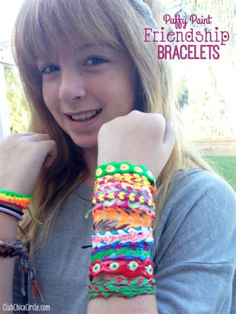 Puffy Paint Friendship Bracelets Club Chica Circle Where Crafty Is