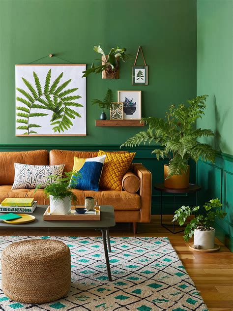 10 Green And Brown Living Room