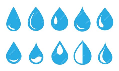 Premium Vector Vector Water Drop Symbol Collection