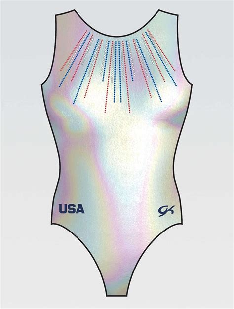 E4281 Showstopper Simone Biles 1st Aaus National Team Replica Leotard 2019 World Championships