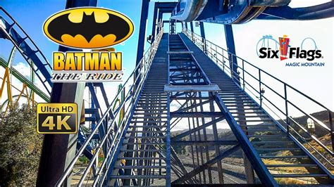 2022 Batman The Ride Roller Coaster Front Row On Ride 4k Pov Six Flags