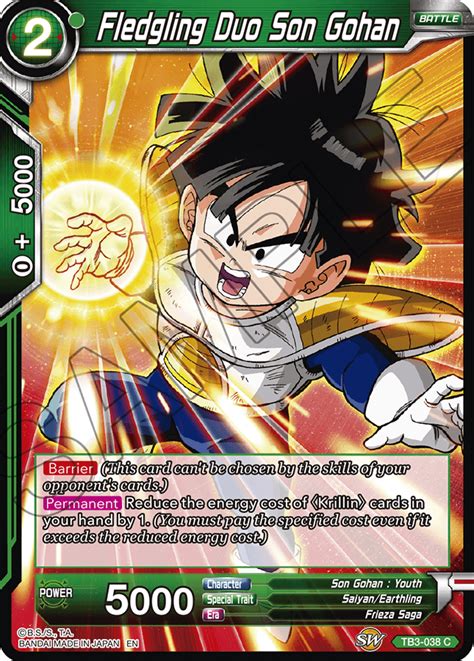 Fledgling Duo Son Gohan Tb3 038 C Dragon Ball Super Ccg Singles Theme Booster 3 Clash