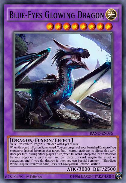 You can target 1 card your. Blue-Eyes Glowing Dragon - Advanced Card Design - Yugioh Card Maker Forum