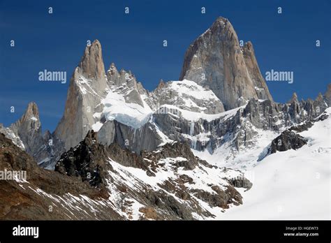 Mount Fitz Roy El Chalten Patagonia Argentina South America Stock