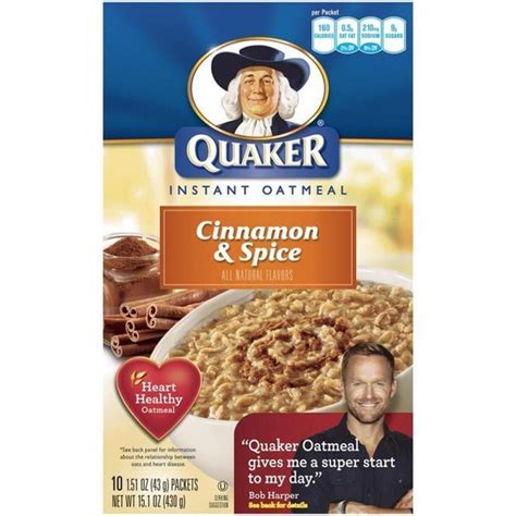 Quaker Instant Oatmeal Cinnamon And Spice 10x43g 799