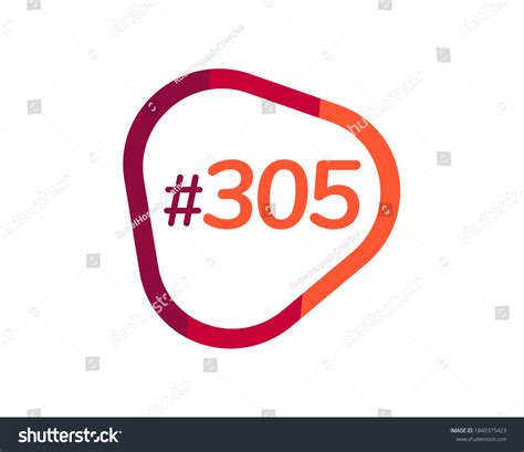 Number 305 Image Design 305 Logos Stock Vector Royalty Free