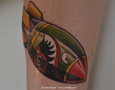 Monki Do Tattoo Studio Ww2 Bomb Tattoo By Andy Bowler