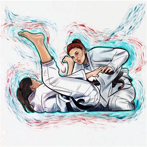 Female Jiu Jitsu Illustration Made On Procreate With Ipadpro Drawing