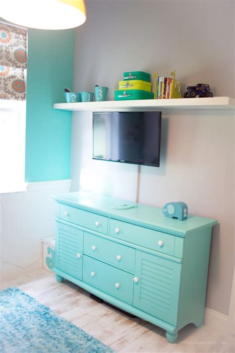 Turquoise Blue And White Boys Room Design Dazzle