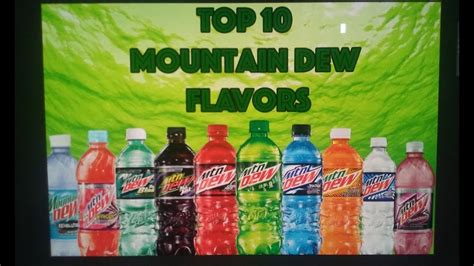 Top 10 Mountain Dew Flavors Youtube