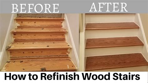 How To Refinish Wood Stairs Youtube