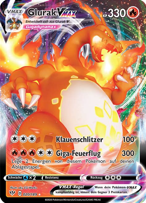 Glurak Vmax 020189 Wert Bild Künstler And Seltenheit Pokemonkartede