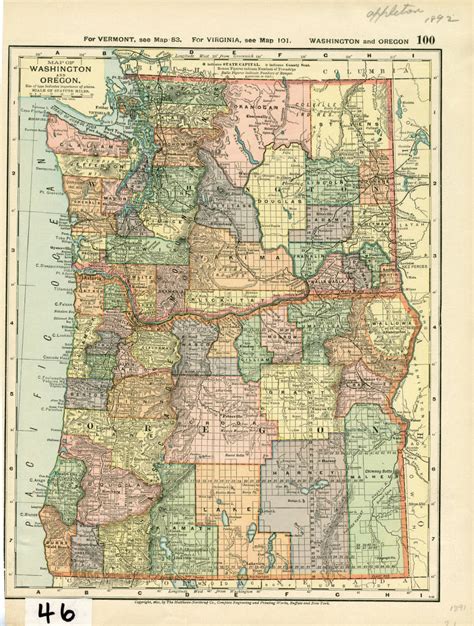 Map Of Washington State And Oregon Border