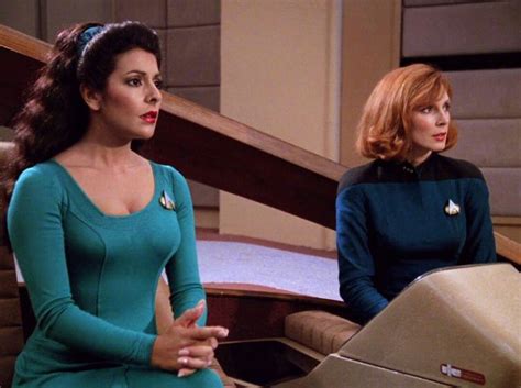 Counsellor Troi And Dr Crusher Deanna Troi Marina Sirtis Star Trek Tos
