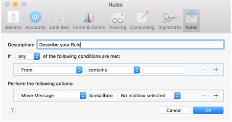 You can automatically move emails to certain folders, delete unwanted messages, and play a sound for specific contacts. How to set up email rules in the Mail app on Mac
