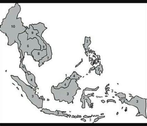 Peta Asean Tanpa Nama Imagesee
