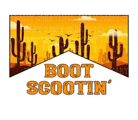 Boot Scootin Sublimation Print Transfer Ready To Press Or Etsy