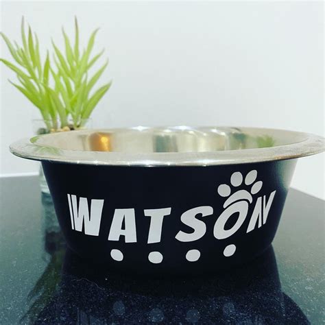 Personalized Medium Stainless Steel Pet Bowl Name Custom Etsy Uk