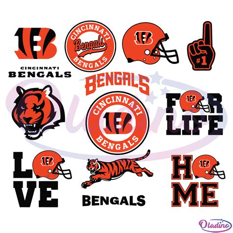 Cincinnati Bengals Bundle Svg Digital File Nfl Svg Football Svg